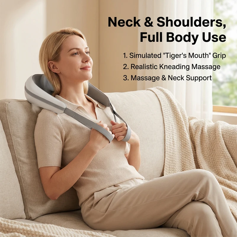 AUCMA 6D Neck Massager with Infrared Heat 3 Modes 3 Intensities 2000mAh Type C Rechargeable for Shoulder Neck Pain Relief
AUCMA 6D Neck Massager with Infrared Heat 3 Modes 3 Intensities 2000mAh Type C Rechargeable for Shoulder Neck Pain Relief