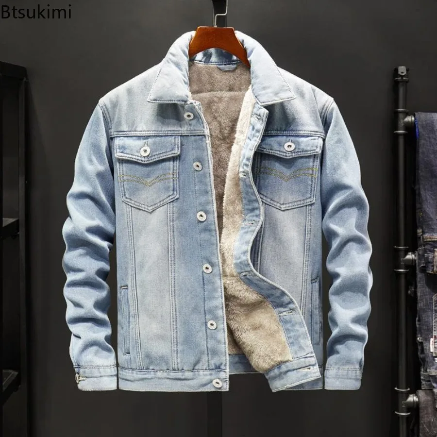 New 2025 Men's Autumn Winter Warm Jeans Jackets Cowboy Outerwear Warm Denim Coats Male Liner Thicker Denim Jacket Plus Size 5XL
New 2025 Men's Autumn Winter Warm Jeans Jackets Cowboy Outerwear Warm Denim Coats Male Liner Thicker Denim Jacket Plus Size 5XL