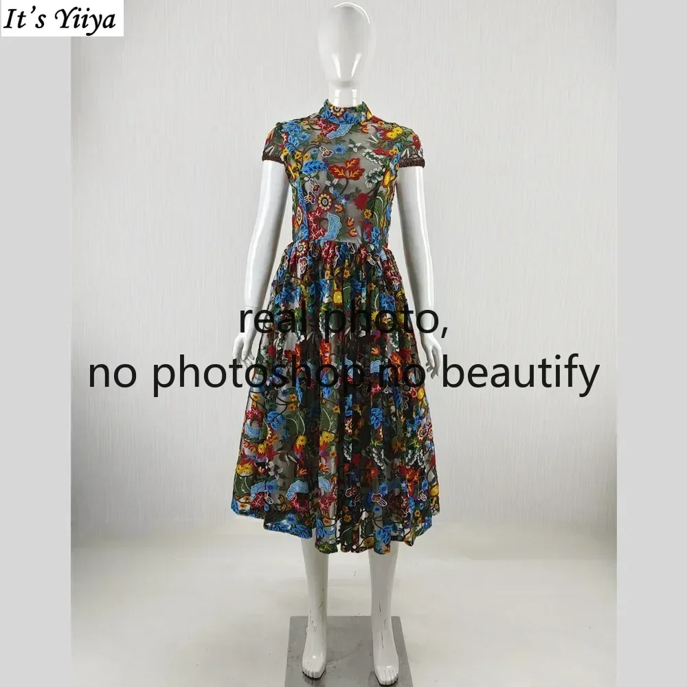 It's Yiiya Customized Real Photo Evening Dress Black Embroidery High Collar A-line Tea-length Plus size Woman Party FOrmal Gowns
It's Yiiya Customized Real Photo Evening Dress Black Embroidery High Collar A-line Tea-length Plus size Woman Party FOrmal Gowns