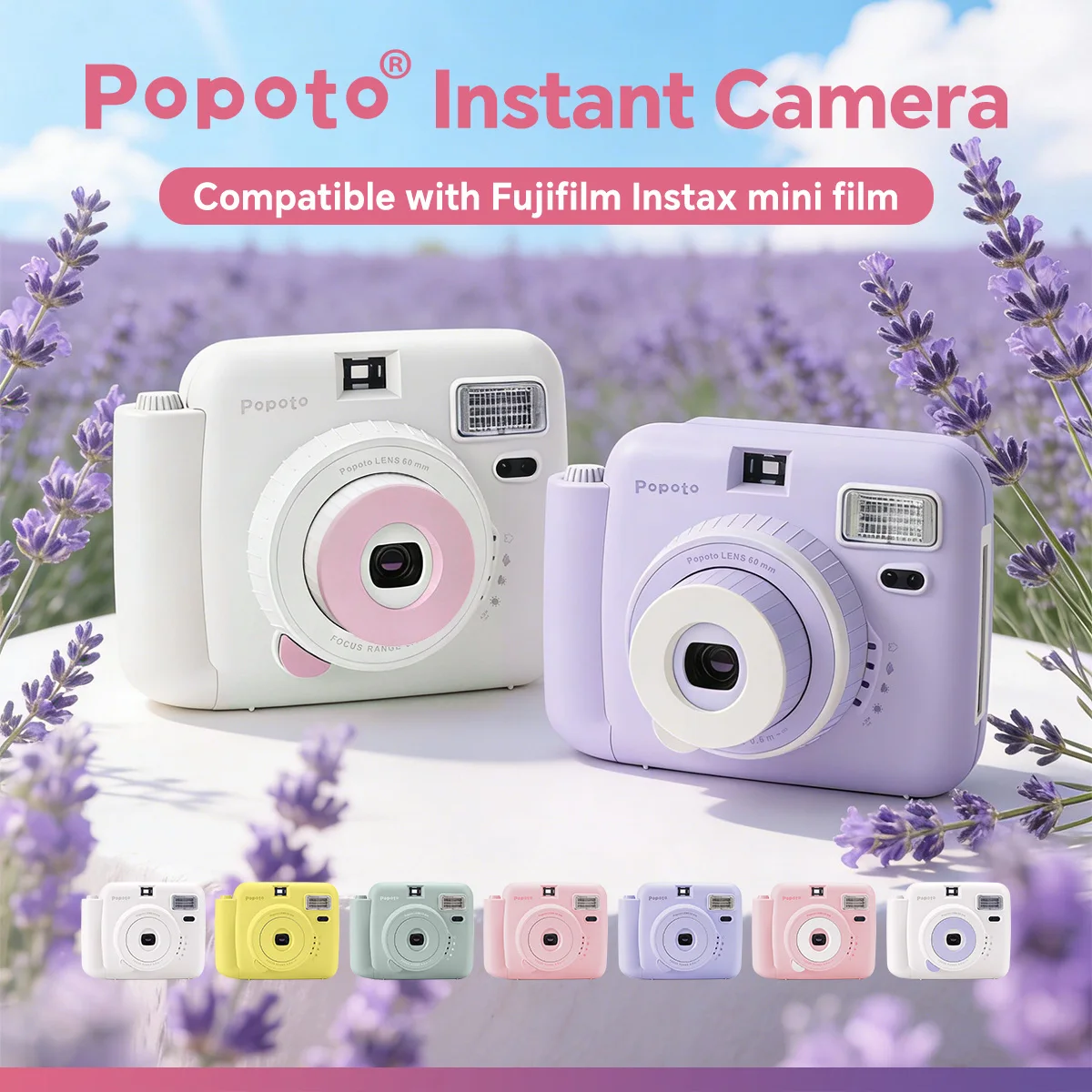Popoto Instant Camera Compatible with Fujifilm Instax Mini Film Portable Instant Print Camera Birthday Gift for Beginners
Popoto Instant Camera Compatible with Fujifilm Instax Mini Film Portable Instant Print Camera Birthday Gift for Beginners