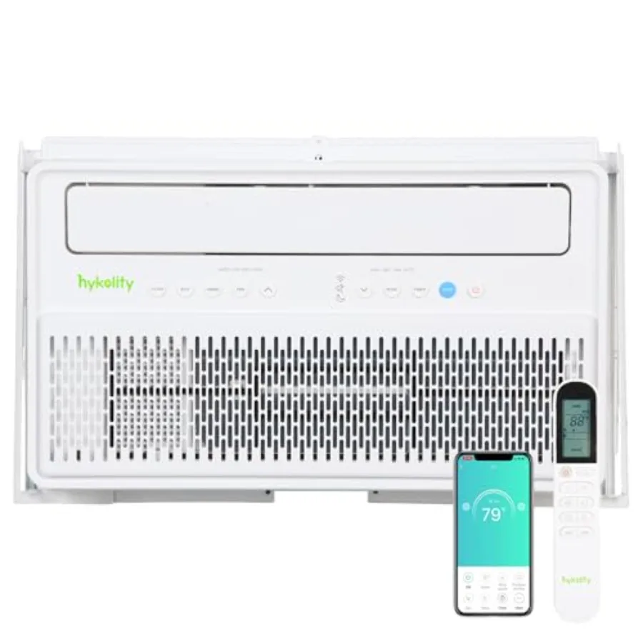 Window AC unit for home use, aluminum casing, white, 12000 BTU smart inverter with WiFi, ultra quiet and energy efficient, cool
Window AC unit for home use, aluminum casing, white, 12000 BTU smart inverter with WiFi, ultra quiet and energy efficient, cool