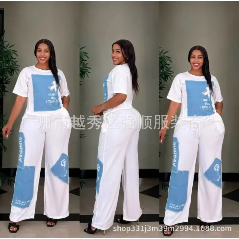 Женский комплект из 2 предметов по индивидуальному заказу Dashiki, джинсовая африканская одежда, новый летний модный топ с короткими рукавами и джинсовый костюм, вечерние женские комплекты
Женский комплект из 2 предметов по индивидуальному заказу Dashiki, джинсовая африканская одежда, новый летний модный топ с короткими рукавами и джинсовый костюм, вечерние женские комплекты