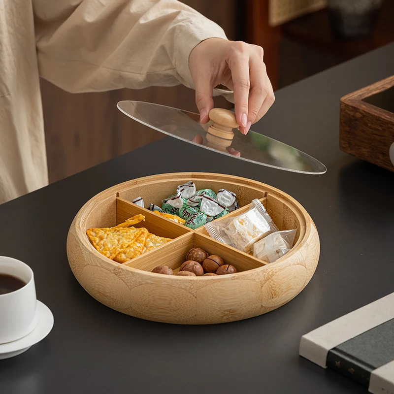 New Chinese Sle round Fruit Tray with Cover Nut Storage Box Living Room Home Use 2025 New Model Divided Carents Bamboo
New Chinese Sle round Fruit Tray with Cover Nut Storage Box Living Room Home Use 2025 New Model Divided Carents Bamboo