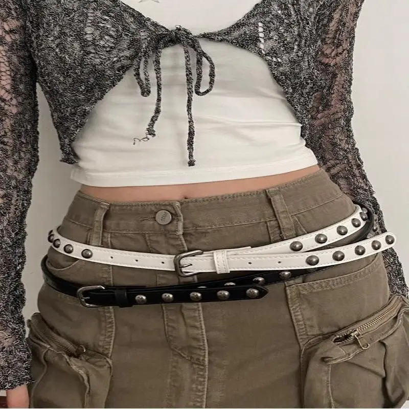 Women's American Vintage Belt Casual Rivet Thin Leather Belt Punk Style Metal Rock Unique Versatile Belt Accessories
Women's American Vintage Belt Casual Rivet Thin Leather Belt Punk Style Metal Rock Unique Versatile Belt Accessories