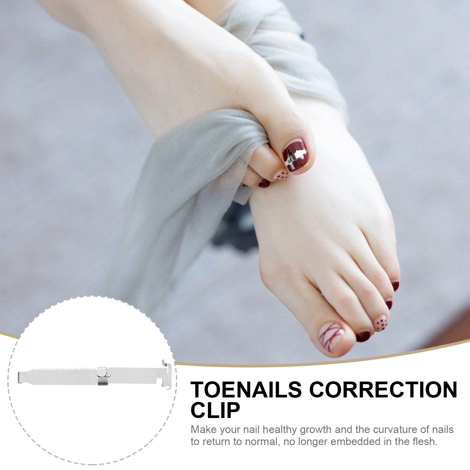 Toenail Braces Correction Clip Stainless Steel Durable thotics Repair Tool Ingrown Nail Relief Foot Care Accessories
Toenail Braces Correction Clip Stainless Steel Durable thotics Repair Tool Ingrown Nail Relief Foot Care Accessories