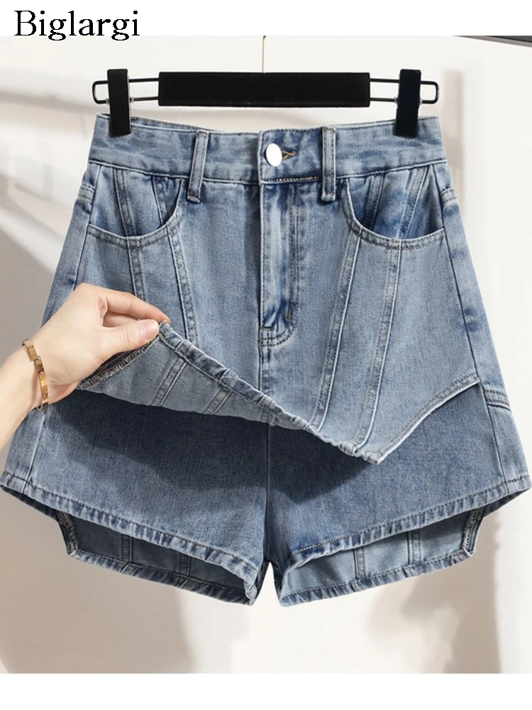 Jeans Summer Fake Two Piece Set Mini Denim Shorts Women Irregular Patchwork Fashion Slim Sexy Ladies Trousers A-Line Woman Short
Jeans Summer Fake Two Piece Set Mini Denim Shorts Women Irregular Patchwork Fashion Slim Sexy Ladies Trousers A-Line Woman Short