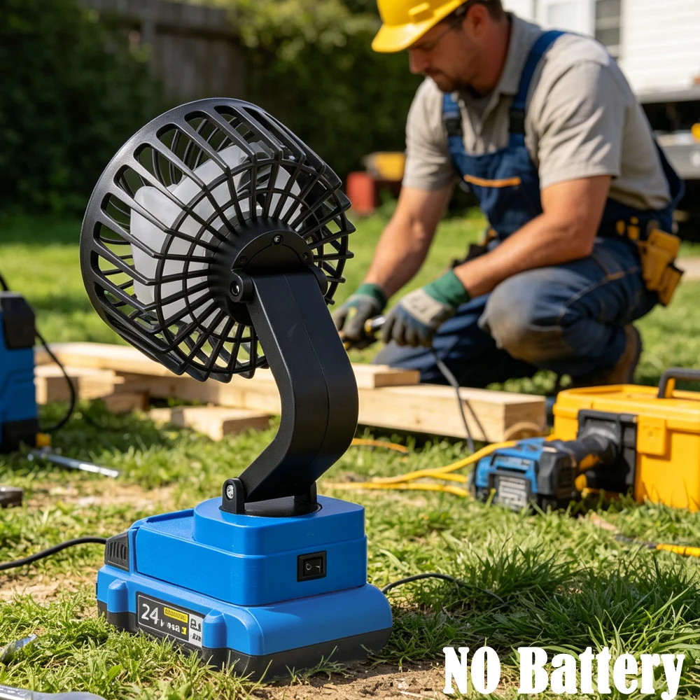 Portable Cordless Fan Compatible with for Kobalt 24V Lithium-ion Battery for Camping Fishing Travel Emergency Adjustable Angle
Portable Cordless Fan Compatible with for Kobalt 24V Lithium-ion Battery for Camping Fishing Travel Emergency Adjustable Angle