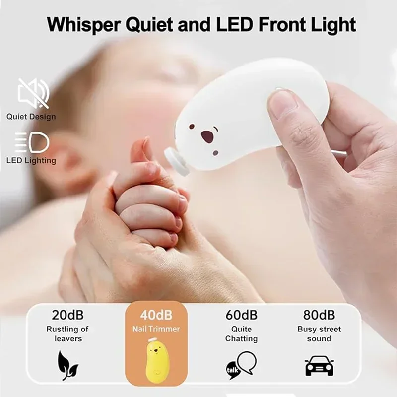 Nail Trimmer Rechargeable Clippers 6 in 1 Low Noise Safe Care Ergonomic Grip Toddler Toes Fingernails Polish Trim
Nail Trimmer Rechargeable Clippers 6 in 1 Low Noise Safe Care Ergonomic Grip Toddler Toes Fingernails Polish Trim