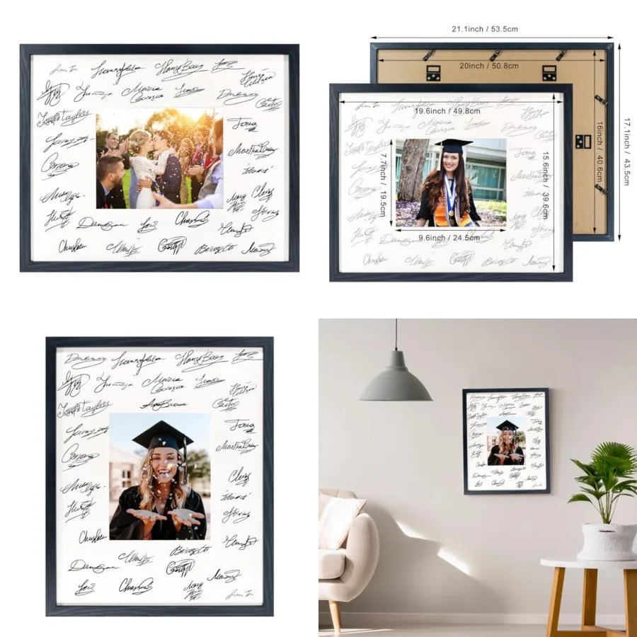 Signature Picture Frame Board f Photo with Signable Mat f Birthday Party Graduation Wedding Guest Book
Signature Picture Frame Board f Photo with Signable Mat f Birthday Party Graduation Wedding Guest Book
