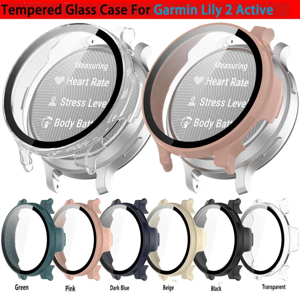 PC Glass Case For Garmin Lily 2 Active Smart Watch Screen Protector Full Cover Protective Bumper Shell Accessories Replacement
PC Glass Case For Garmin Lily 2 Active Smart Watch Screen Protector Full Cover Protective Bumper Shell Accessories Replacement