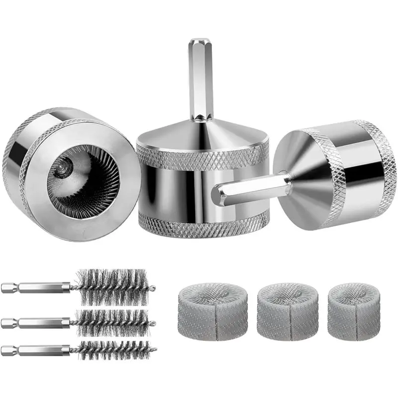 Набор для чистки медных труб со сменными насадками (3 размера) для насадок на дрель, новый
Набор для чистки медных труб со сменными насадками (3 размера) для насадок на дрель, новый