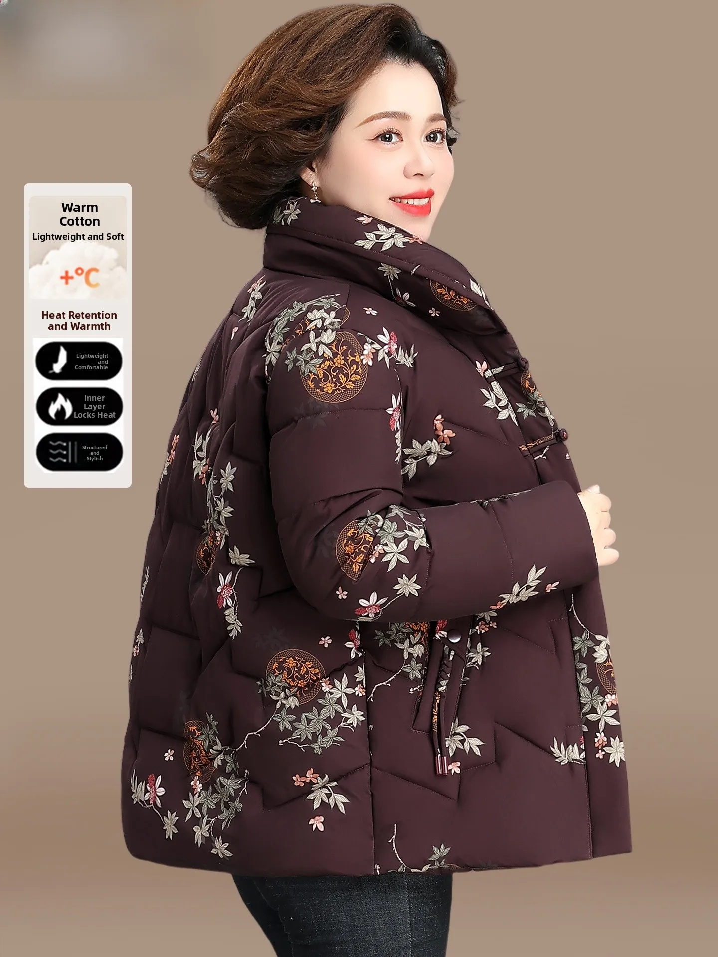 Warm Cotton Jaet for Women ly Autumn Winter Outerwear Faionable Printed Design Stand Fit Loose Sle Polyester Fill
Warm Cotton Jaet for Women ly Autumn Winter Outerwear Faionable Printed Design Stand Fit Loose Sle Polyester Fill