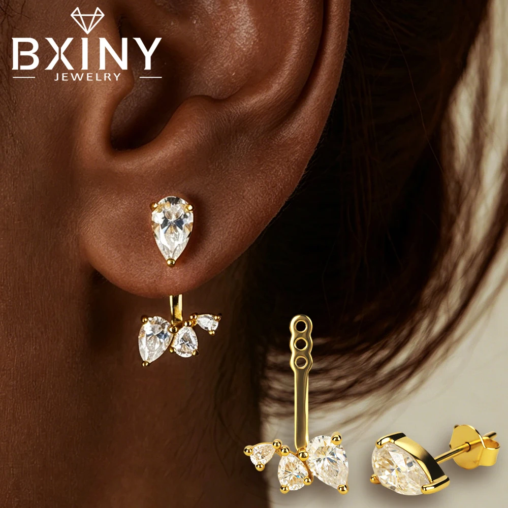 BXINY All Pear Cut Moissanite Detachable Stud Earrings 100%S925 Silver Diamond WaterDrop Ear Studs for Women Gifts Daily Jewelry
BXINY All Pear Cut Moissanite Detachable Stud Earrings 100%S925 Silver Diamond WaterDrop Ear Studs for Women Gifts Daily Jewelry