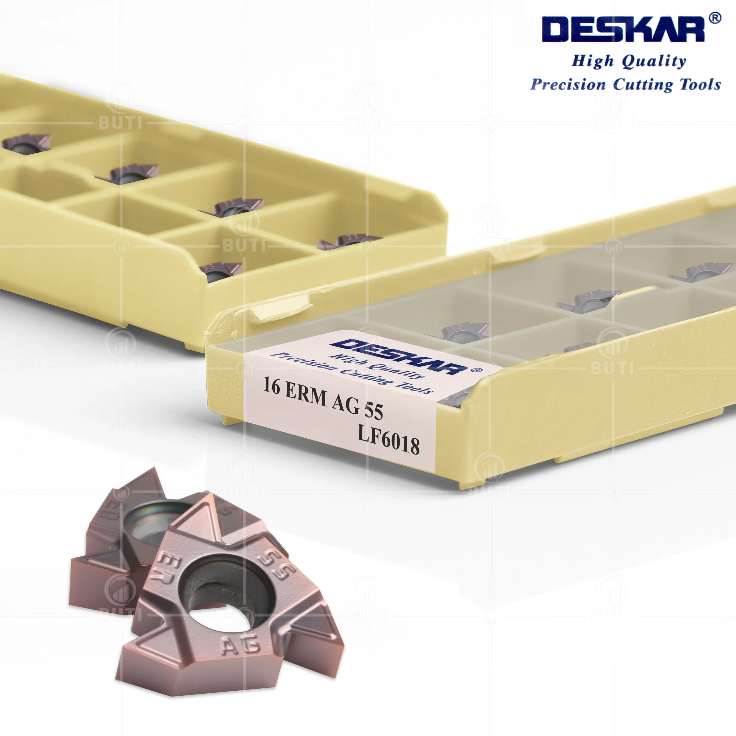 DESKAR 100% Original 16ERM/IRM 1.0 1.5 2.0 ISO AG55/60 LF6018 Threading Carbide Insert CNC Lathe Tool For Stainless Steel
DESKAR 100% Original 16ERM/IRM 1.0 1.5 2.0 ISO AG55/60 LF6018 Threading Carbide Insert CNC Lathe Tool For Stainless Steel