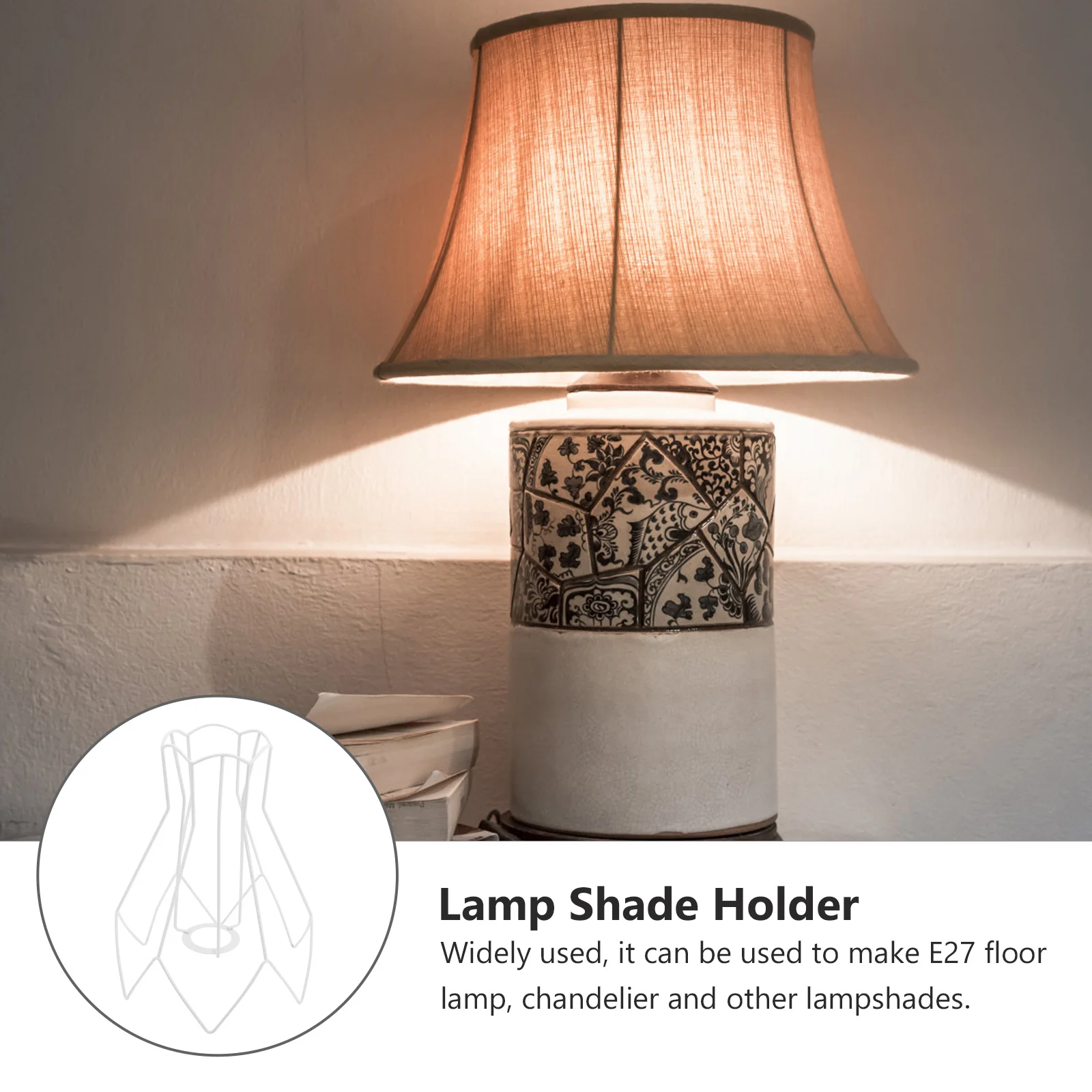 Creative Lampshade Ring DIY Wire Lamp Shade Frame E27 Socket Replacement for Table Desk Chandelier Lamp Shade Holder Metal Ring
Creative Lampshade Ring DIY Wire Lamp Shade Frame E27 Socket Replacement for Table Desk Chandelier Lamp Shade Holder Metal Ring