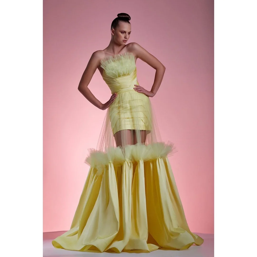 Customized Sparkly Satin A-Line Evening Dresses Scalloped Sleeveless Zipper Back Panel Train Special Occasion Gowns Fa
Customized Sparkly Satin A-Line Evening Dresses Scalloped Sleeveless Zipper Back Panel Train Special Occasion Gowns Fa