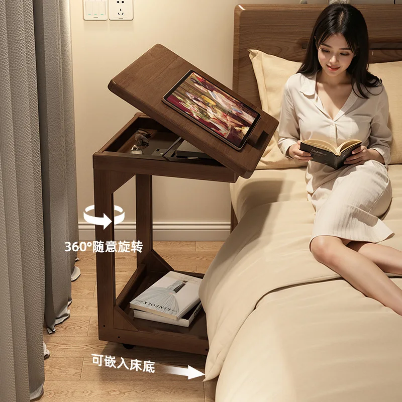 Bedside table C type removable household bedroom small side with wheel coffee table
Bedside table C type removable household bedroom small side with wheel coffee table