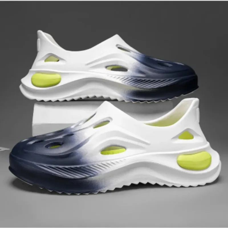 Мужские парные сабо, летние дышащие нескользящие пляжные туфли на толстой подошве для мужчин и женщин, уличная обувь
Мужские парные сабо, летние дышащие нескользящие пляжные туфли на толстой подошве для мужчин и женщин, уличная обувь