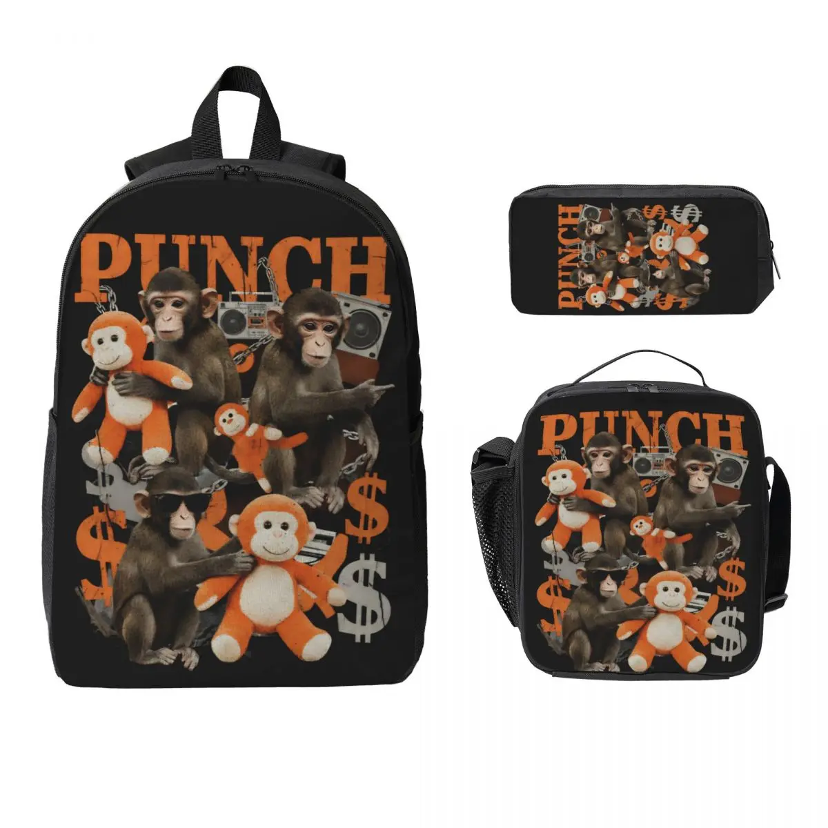 Детский рюкзак Cute Monkey Punch Team Punch, сумка для обедов, пеналы для мальчиков и девочек, школьный рюкзак, набор сумок для книг
Детский рюкзак Cute Monkey Punch Team Punch, сумка для обедов, пеналы для мальчиков и девочек, школьный рюкзак, набор сумок для книг
