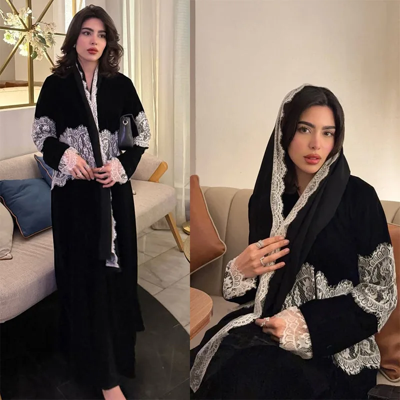 Eid Abaya Suit Women Hijabs Cardigan Robe 2 Piece Set Muslim Dresses Lace Vestidos Jalabiya Open Abayas Ramadan Dubai Kaftan
Eid Abaya Suit Women Hijabs Cardigan Robe 2 Piece Set Muslim Dresses Lace Vestidos Jalabiya Open Abayas Ramadan Dubai Kaftan