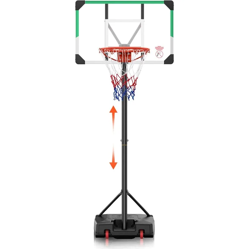 Portable Basketball Hoop & Goals Height Adjustable Basketball Hoop Goal with Backboard, 4.82 - 8.53 FT
Portable Basketball Hoop & Goals Height Adjustable Basketball Hoop Goal with Backboard, 4.82 - 8.53 FT
