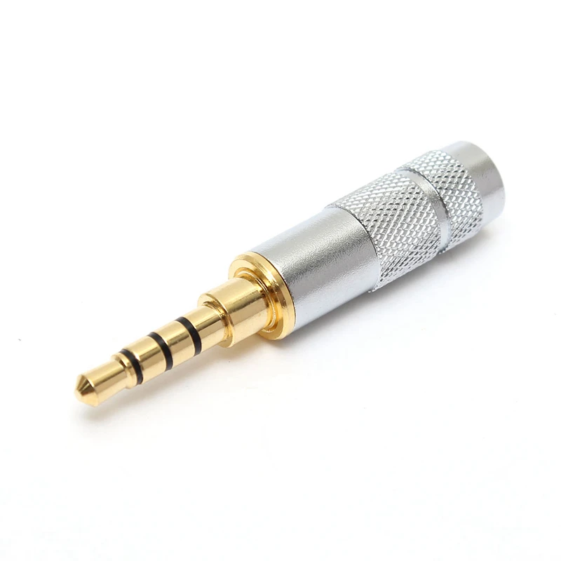 Gold plated Stereo 3.5mm 4 Pole Repair Headphone Jack Plug Cable Audio Headphones Audio Jack Plug Connector Soldering
Gold plated Stereo 3.5mm 4 Pole Repair Headphone Jack Plug Cable Audio Headphones Audio Jack Plug Connector Soldering