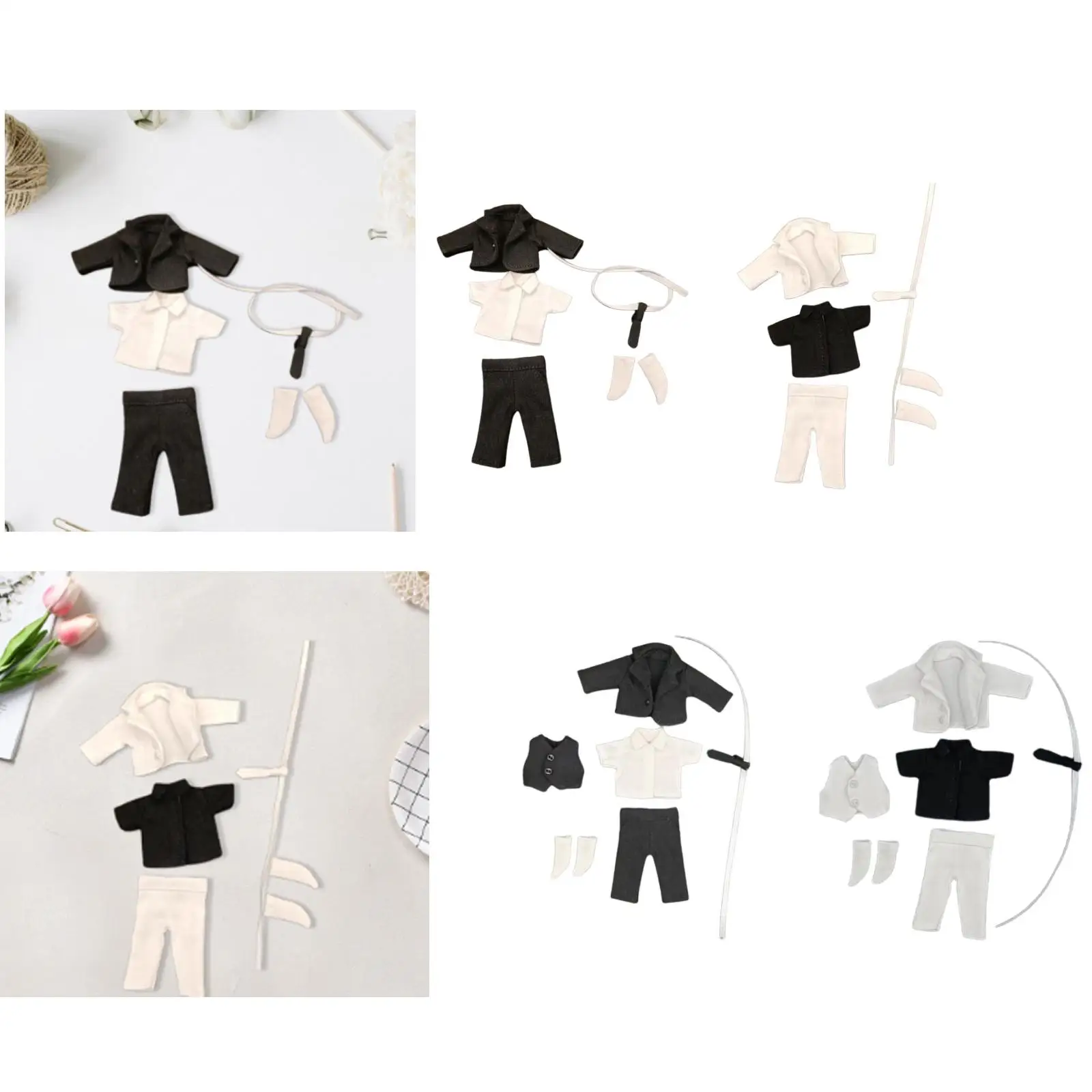 1/12 Doll Clothes Shirt & Accessories Outfit, Miniature Clothing Costume with Jacket Pants, Handmade Full Suit for 6in Dolls
1/12 Doll Clothes Shirt & Accessories Outfit, Miniature Clothing Costume with Jacket Pants, Handmade Full Suit for 6in Dolls