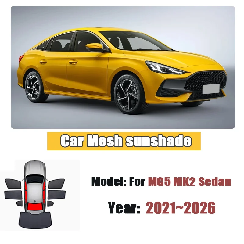 Car Sunshade For MG5 MK2 Sedan 2021-2026 2023 Blackout Mesh Anti-UV Heat Insulation Windshield Frame Curtain Auto Accessories
Car Sunshade For MG5 MK2 Sedan 2021-2026 2023 Blackout Mesh Anti-UV Heat Insulation Windshield Frame Curtain Auto Accessories