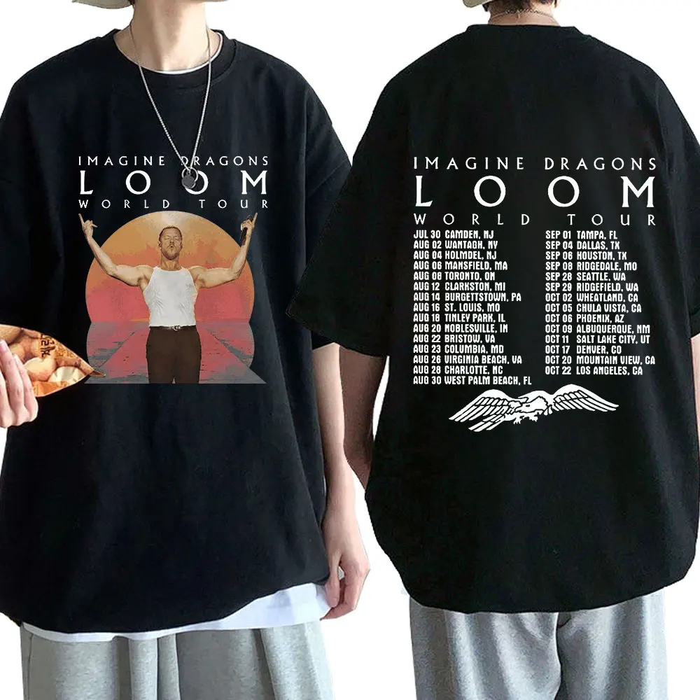 Rock Band Imagine Dragons Loom World Tour T Shirt Soft Street Style T-shirt Men's Women Breathable Cotton Short Sleeve T-shirts
Rock Band Imagine Dragons Loom World Tour T Shirt Soft Street Style T-shirt Men's Women Breathable Cotton Short Sleeve T-shirts