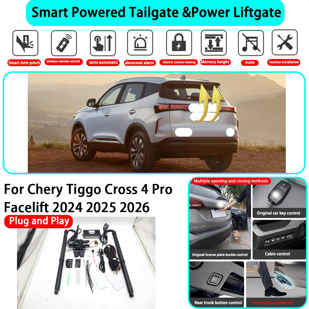 for Chery Tiggo Cross 4 Pro Facelift 2024 2025 2026 Smart Automatic Powered Tailgate Electric Power Tailgate Lift Kit Key Close
for Chery Tiggo Cross 4 Pro Facelift 2024 2025 2026 Smart Automatic Powered Tailgate Electric Power Tailgate Lift Kit Key Close