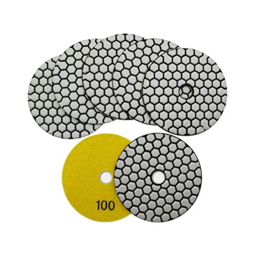 4-Inch Dry Diamond Polishing Pads Diamond Sanding Pads Grinding Pads for Granite Marble Stone 7Pcs/1set
4-Inch Dry Diamond Polishing Pads Diamond Sanding Pads Grinding Pads for Granite Marble Stone 7Pcs/1set