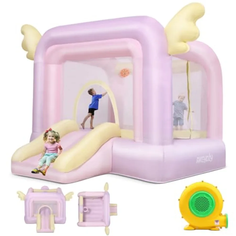 Pink Inflatable Bounce House for Girls Pastel Bouncer with Slide Inflatable Jumping Bouncy Castle for Birthday Party Gifts Outd
Pink Inflatable Bounce House for Girls Pastel Bouncer with Slide Inflatable Jumping Bouncy Castle for Birthday Party Gifts Outd