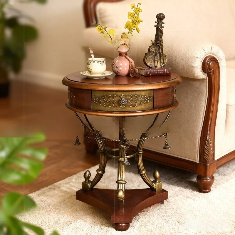 Solid wood corner table, sofa side cabinet, small round table, living room
Solid wood corner table, sofa side cabinet, small round table, living room
