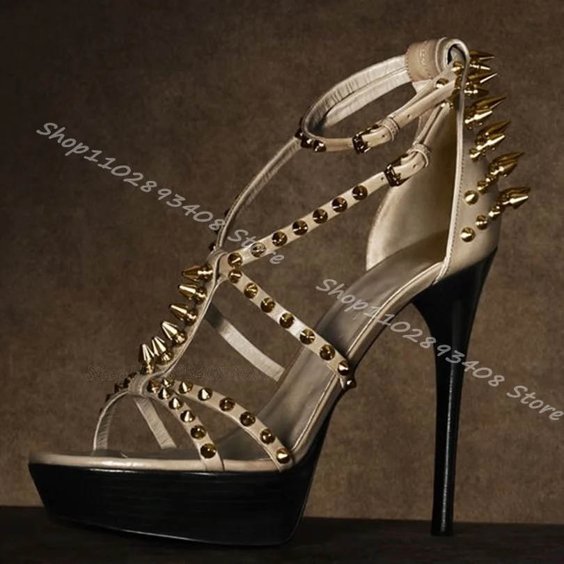 Champagne Rivet Decor Platform Sandals Pointed Toe Cover Heels Women Pumps Summer Simple Style Dress Shoes Zapatos Para Mujere
Champagne Rivet Decor Platform Sandals Pointed Toe Cover Heels Women Pumps Summer Simple Style Dress Shoes Zapatos Para Mujere