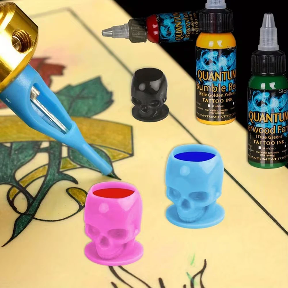 200/100/50pcs Tattoo Ink Cups Skull Design Disposable Tattoo Pigment Holder Permanent Makeup Ink Container Tattoo Accessories
200/100/50pcs Tattoo Ink Cups Skull Design Disposable Tattoo Pigment Holder Permanent Makeup Ink Container Tattoo Accessories