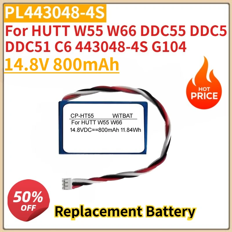 High Quality New PL443048-4S 14.8V 800mAh Li-Ion Window Cleaning Robot Battery for Hutt W55 W66 DDC55 G104
High Quality New PL443048-4S 14.8V 800mAh Li-Ion Window Cleaning Robot Battery for Hutt W55 W66 DDC55 G104