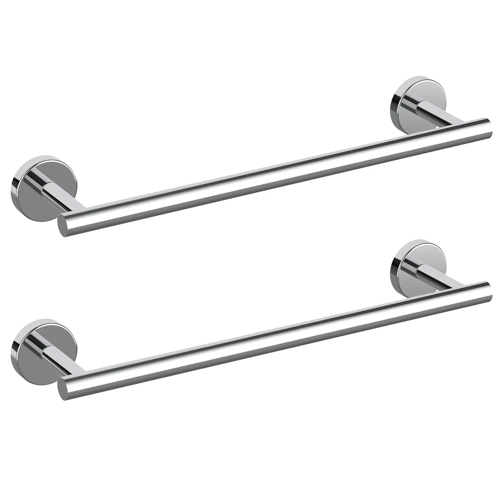 Two 24-Inch Chrome-Plated Stainless Steel Wall-Mounted Double Towel Bars For Bathroom Use
Two 24-Inch Chrome-Plated Stainless Steel Wall-Mounted Double Towel Bars For Bathroom Use