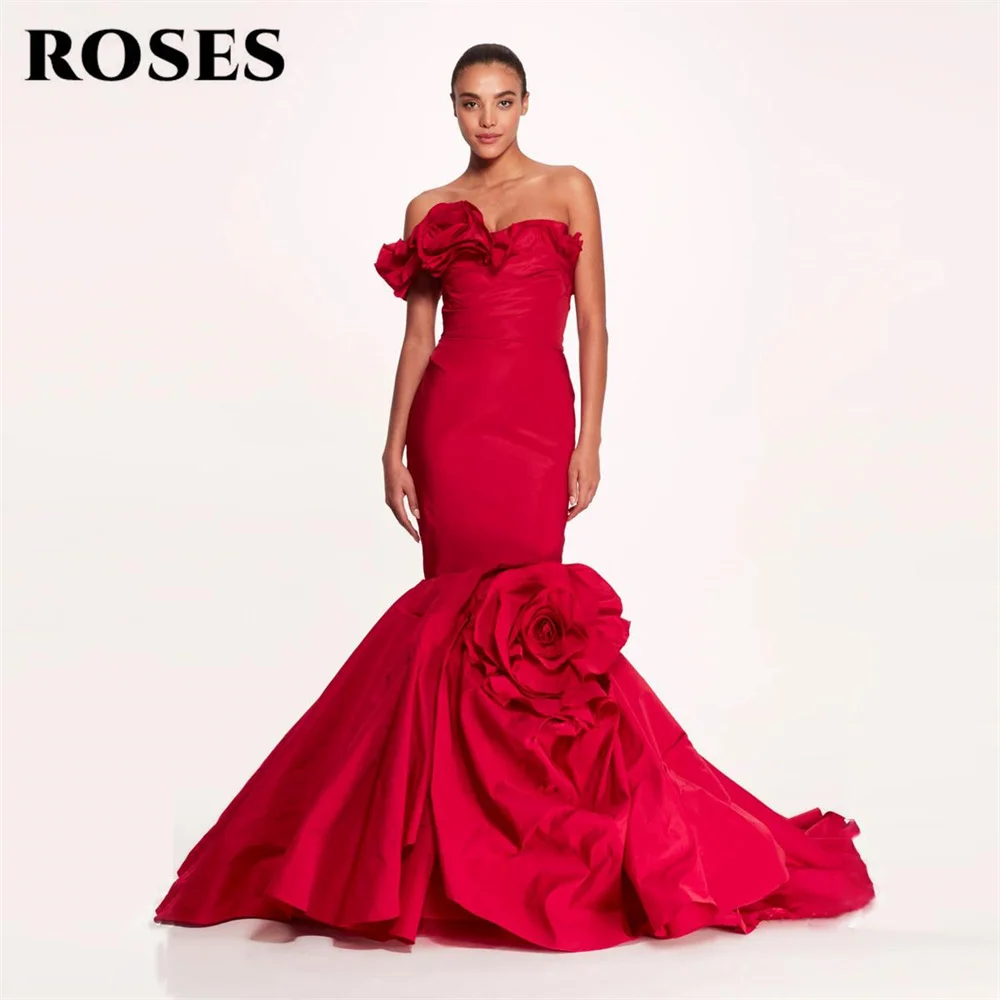 ROSES Red Prom Dress One Shoulder Short Sleeve Celebrity Dresses with Big Flowers Women's Evening Dress for Gala Customized
ROSES Red Prom Dress One Shoulder Short Sleeve Celebrity Dresses with Big Flowers Women's Evening Dress for Gala Customized