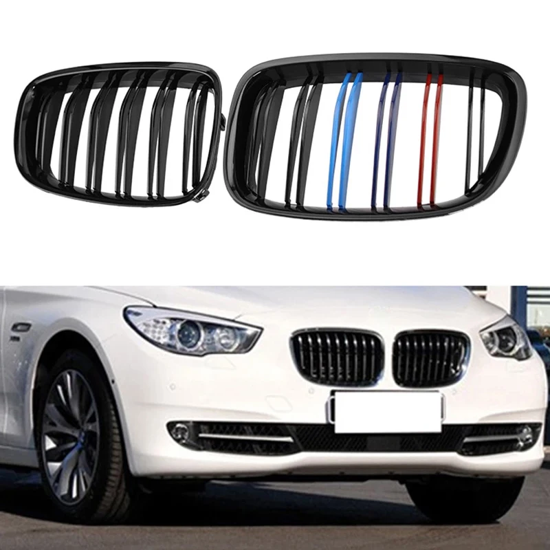 For BMW 5 Series GT F07 2Pcs Gloss Black Car Front Bumper Hood Kidney Grille 2010-2016 Dual Double Line Grille Auto Accessories
For BMW 5 Series GT F07 2Pcs Gloss Black Car Front Bumper Hood Kidney Grille 2010-2016 Dual Double Line Grille Auto Accessories
