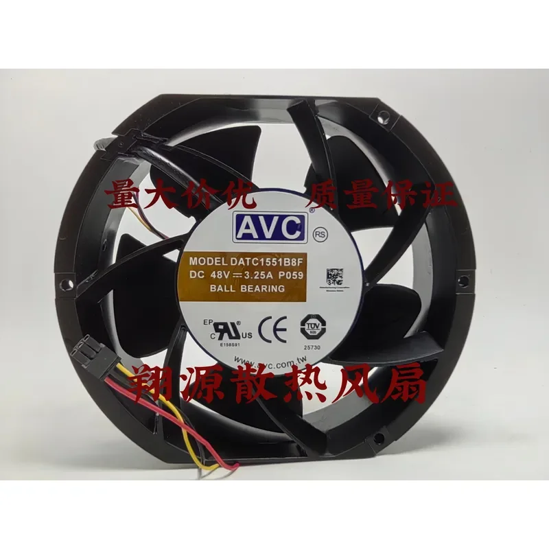 DATC1551B8F for DC48V 3.25A Original Genuine Large Air Volume Fan 172 x 150 x 51 mm Imported Cooling Fan
DATC1551B8F for DC48V 3.25A Original Genuine Large Air Volume Fan 172 x 150 x 51 mm Imported Cooling Fan