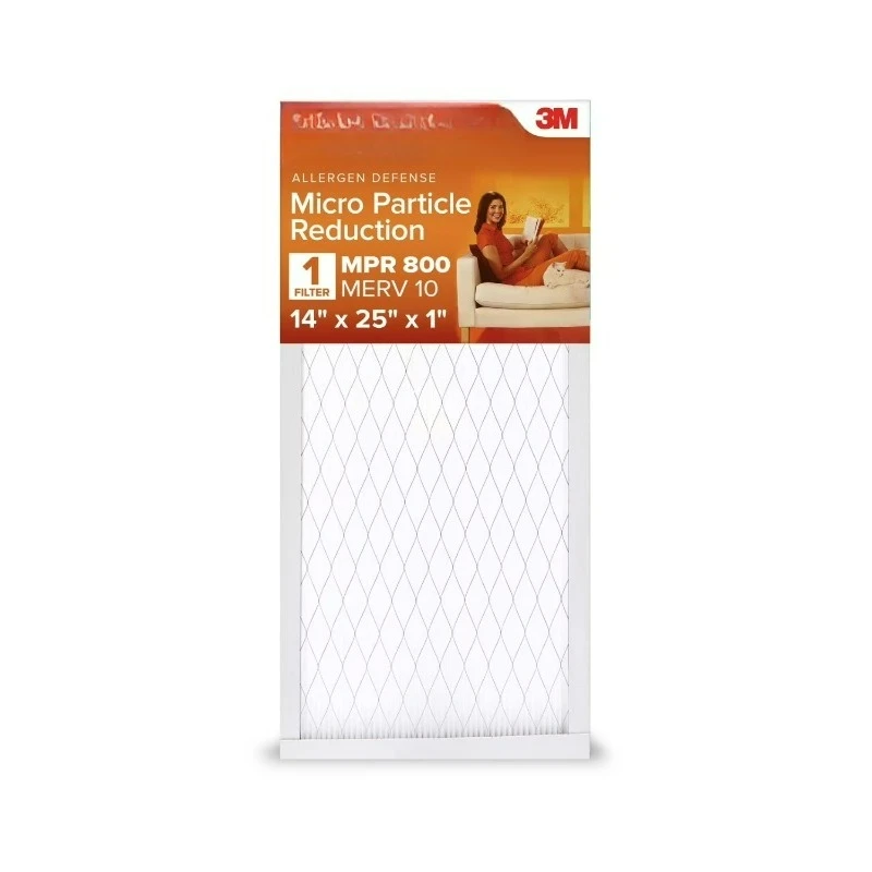 14x25x1 HVAC Furnace Air Filter, MPR 800 MERV 10, Micro Particle Reduction, 1 Filter
14x25x1 HVAC Furnace Air Filter, MPR 800 MERV 10, Micro Particle Reduction, 1 Filter