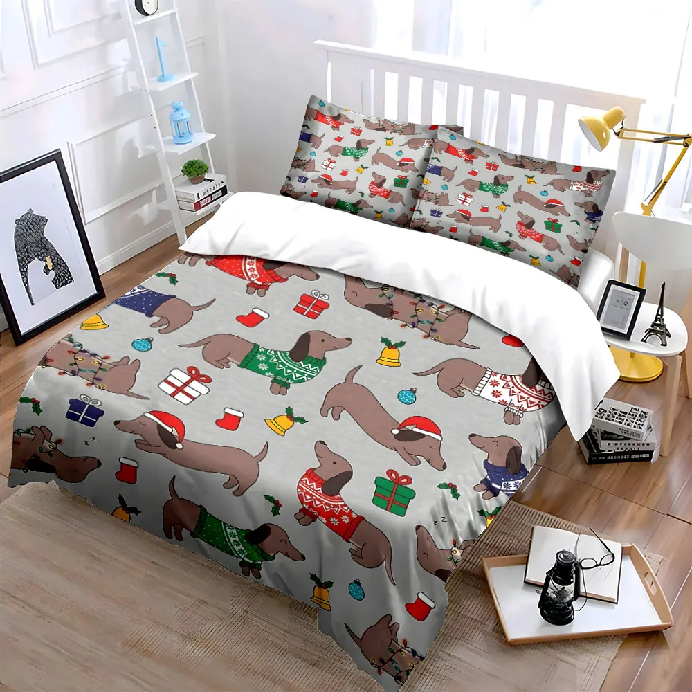 Festive Dachshund Holiday Gift Set kid's and adults' bedroom decor, Exquisite three-piece bedding set gift
Festive Dachshund Holiday Gift Set kid's and adults' bedroom decor, Exquisite three-piece bedding set gift