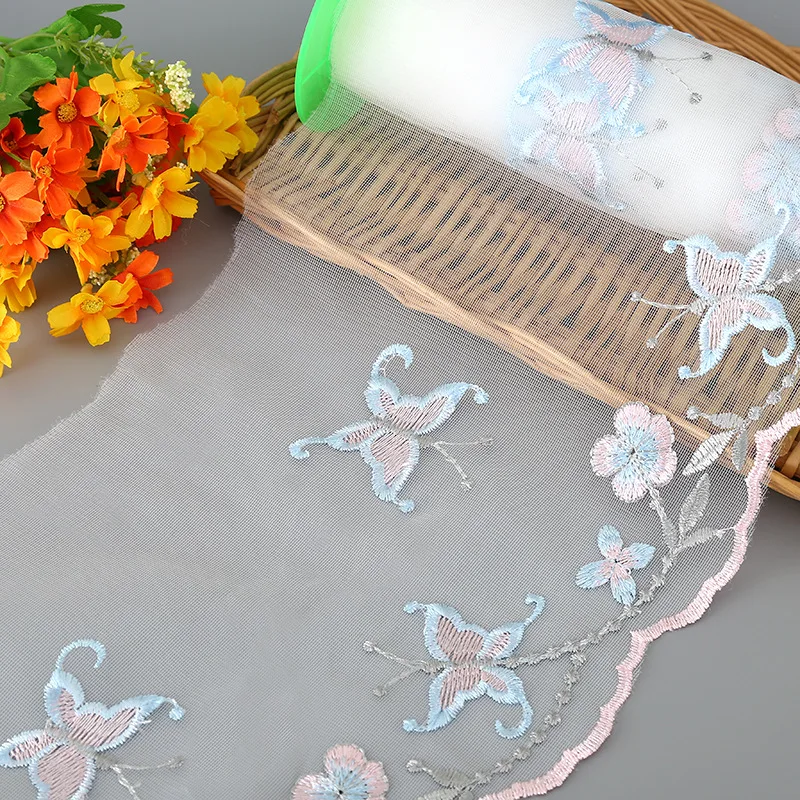 3 Yards 21CM Mesh Color Butterfly Lace Fabric Embroidery Lace Accessories DIY Bedding Home Curtain Decoration
3 Yards 21CM Mesh Color Butterfly Lace Fabric Embroidery Lace Accessories DIY Bedding Home Curtain Decoration