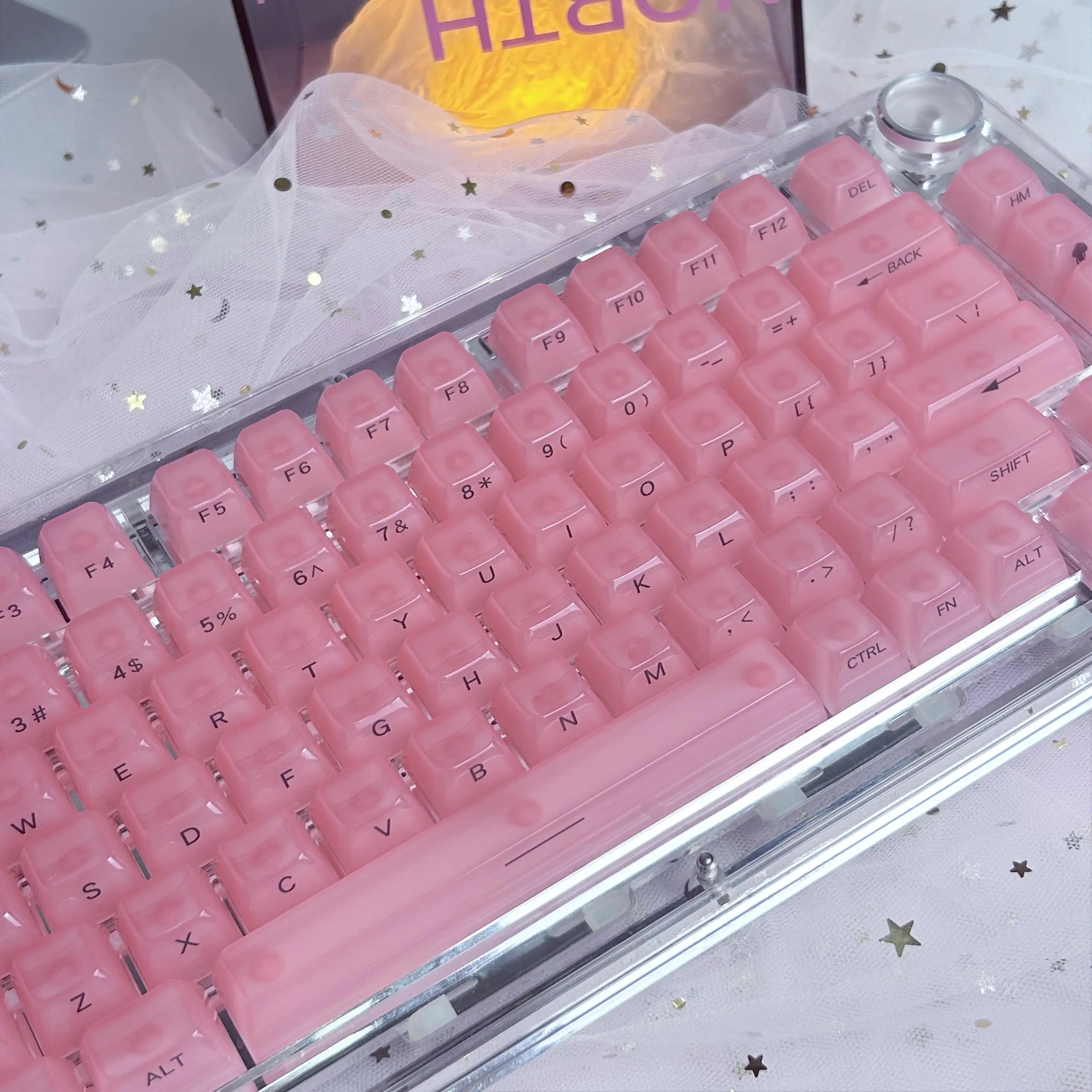 Jellyfish Side Engraved Translucent Jelly Keycap MDA Profile PC Fog Transparent Pink Ice Jade Keycaps for Mechanical Keyboard
Jellyfish Side Engraved Translucent Jelly Keycap MDA Profile PC Fog Transparent Pink Ice Jade Keycaps for Mechanical Keyboard