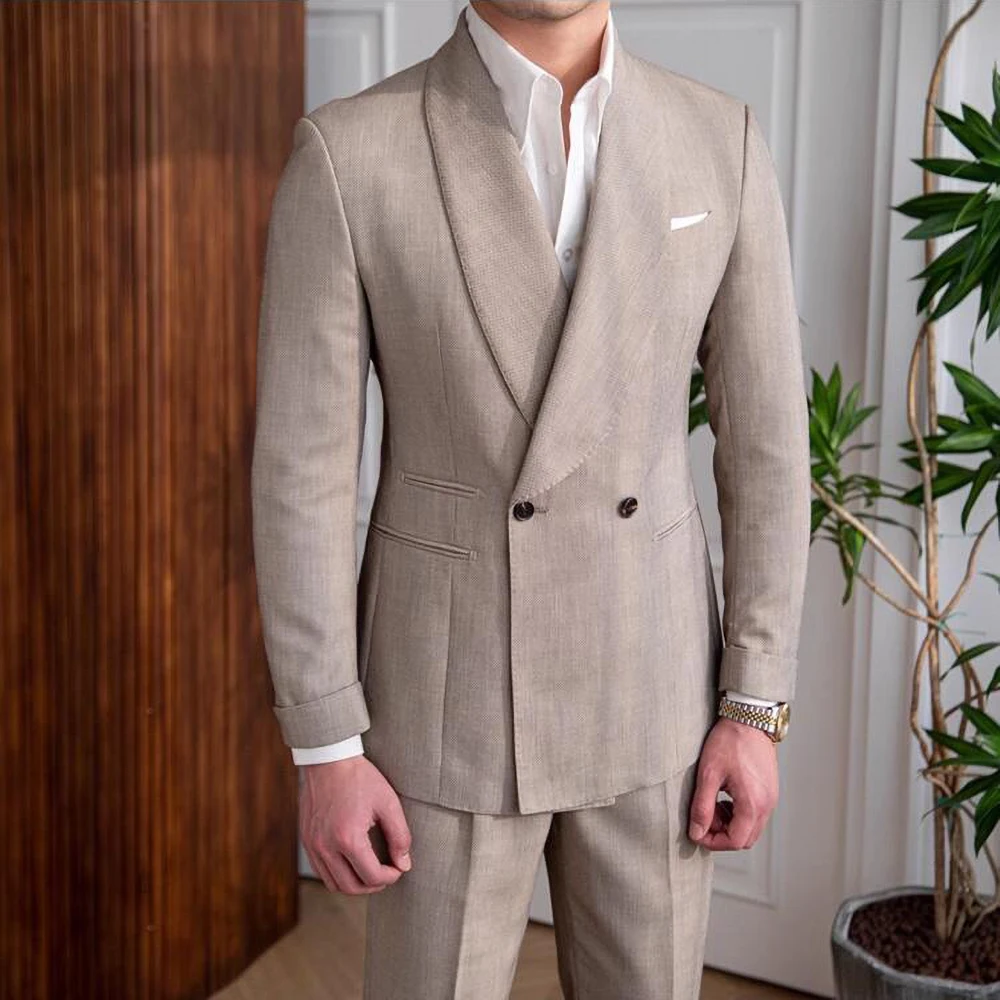 Fashion New Men Linen Suits 2 Piece Set Shawl Lapel High Quality Brand Slim Fit Male Suit Party Prom Evening Dinner Clothing
Fashion New Men Linen Suits 2 Piece Set Shawl Lapel High Quality Brand Slim Fit Male Suit Party Prom Evening Dinner Clothing