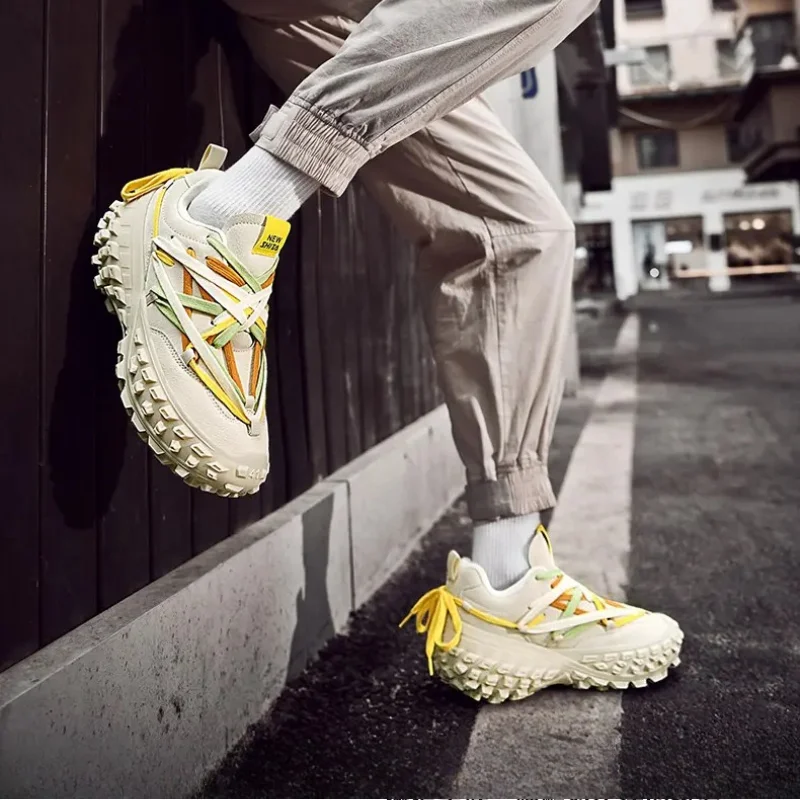 New Rivet Design Couple Sports Shoes Couple Style Chunky Platform Sneakers Women Thick Bottom Rivet Tire Durian Casual Shoes
New Rivet Design Couple Sports Shoes Couple Style Chunky Platform Sneakers Women Thick Bottom Rivet Tire Durian Casual Shoes