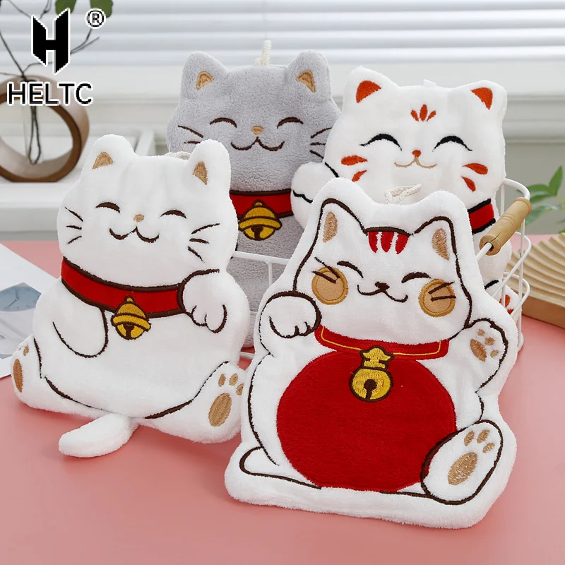 Cute Cartoon Lucky Cat Hand Towel Thickened Quick Drying Wiping Towel Bathroom Coral Velvet Water Absorption Hanging Towel
Cute Cartoon Lucky Cat Hand Towel Thickened Quick Drying Wiping Towel Bathroom Coral Velvet Water Absorption Hanging Towel