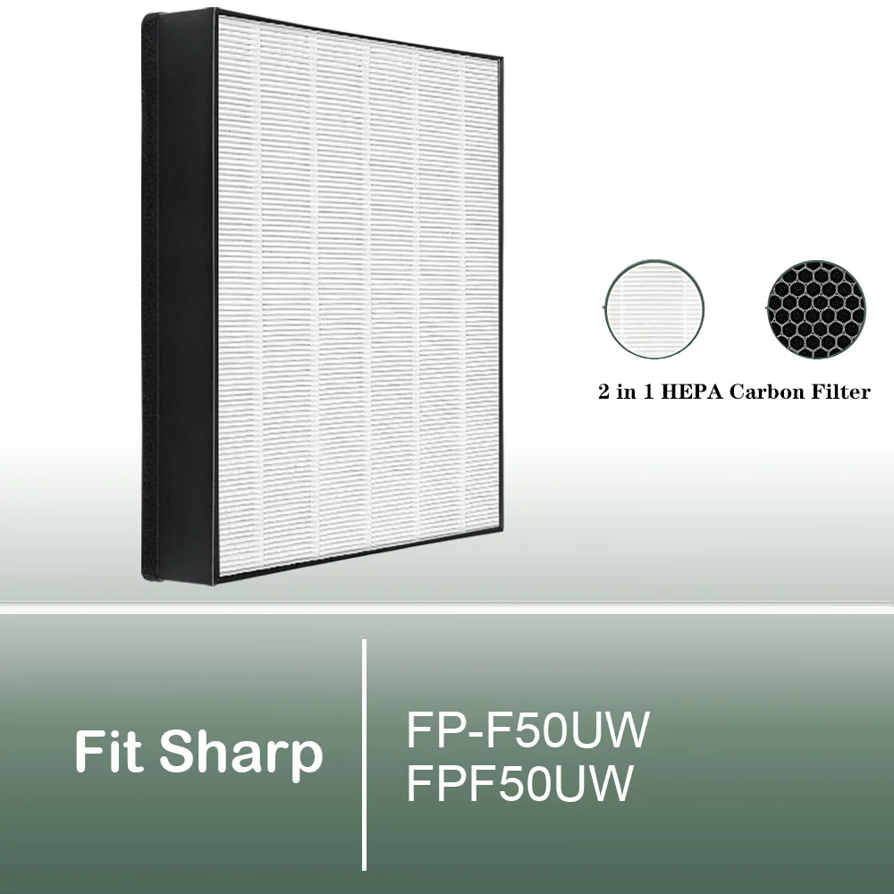 Сменный фильтр FZ-F50HFU 2-в-1 True HEPA с активированным углем для очистителя воздуха Sharp моделей FP-F50UW, FPF50UW, FZF50HFU
Сменный фильтр FZ-F50HFU 2-в-1 True HEPA с активированным углем для очистителя воздуха Sharp моделей FP-F50UW, FPF50UW, FZF50HFU