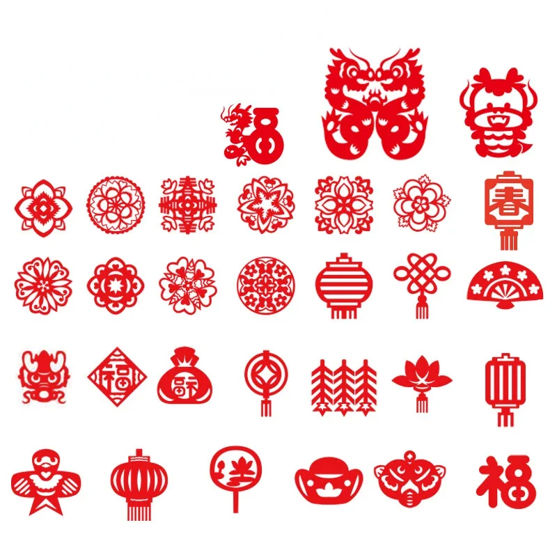 DIY Paper-cut New Year Spring Festival Fun Paper-cut Chinese Style Handmade Kid Diy Line Art Drawing Window Flower Paper-cut
DIY Paper-cut New Year Spring Festival Fun Paper-cut Chinese Style Handmade Kid Diy Line Art Drawing Window Flower Paper-cut