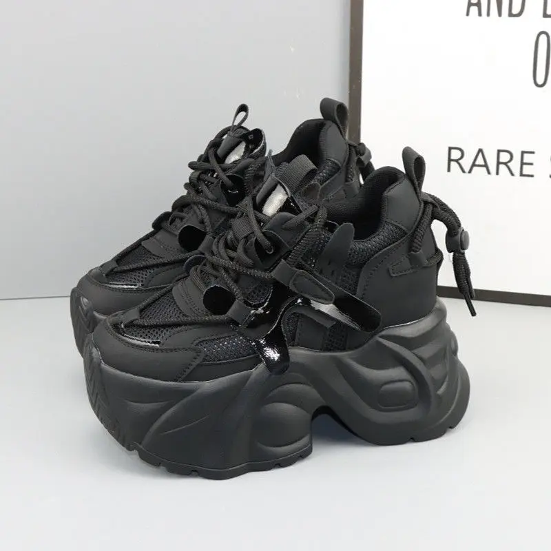 12CM Heels Women Chunky Leather Sneakers High Top Platform Sport Shoes White Black Casual Shoes Fashion Vulcanized Shoes Woman
12CM Heels Women Chunky Leather Sneakers High Top Platform Sport Shoes White Black Casual Shoes Fashion Vulcanized Shoes Woman